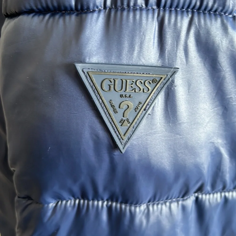 GUESS Puffer Coat Winter Jacket Men's hooded Full Zip Mens Large - Picture 7 of 16